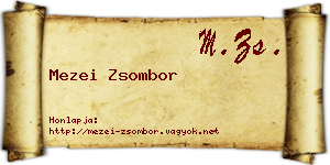 Mezei Zsombor névjegykártya