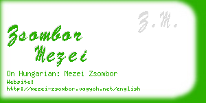 zsombor mezei business card